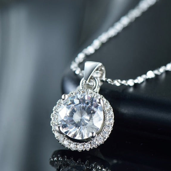 Colar em Prata 925 Luxury Redondo Zircônia