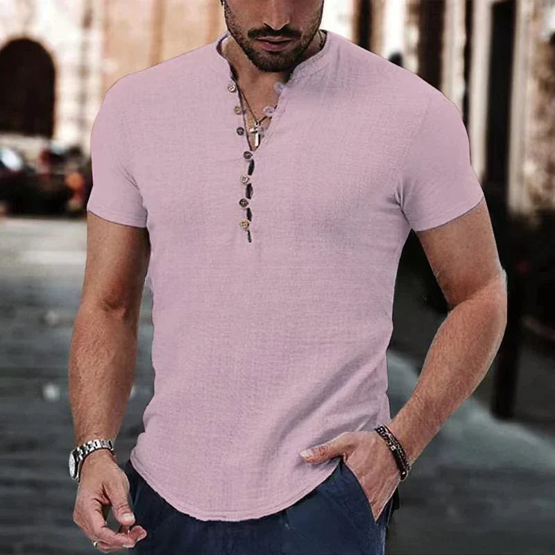 Camisa masculina de Botão