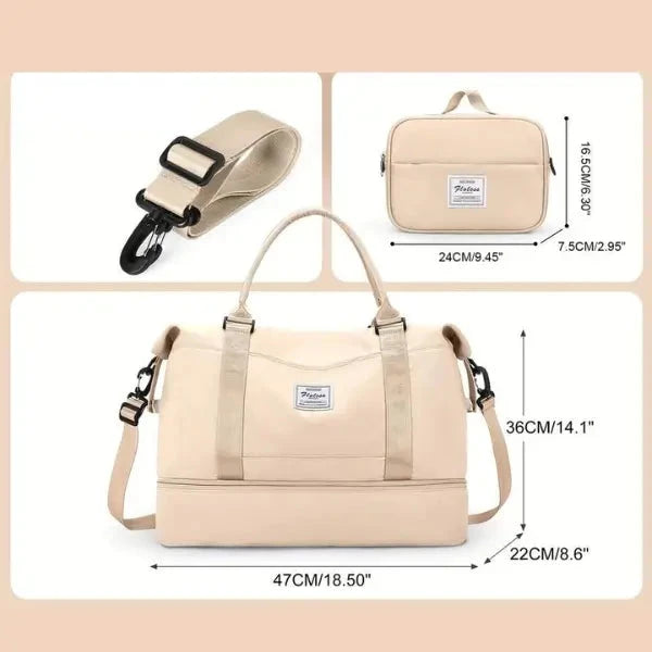 Bolsa-Malas Impermeável com Bolsos Multifuncionais - +Brinde