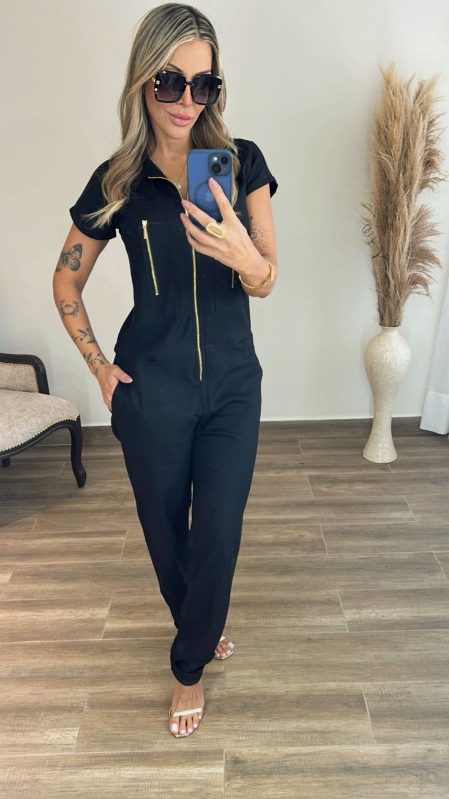 Macacão Santorini De Linho e Elastano + Brinde Exclusivo