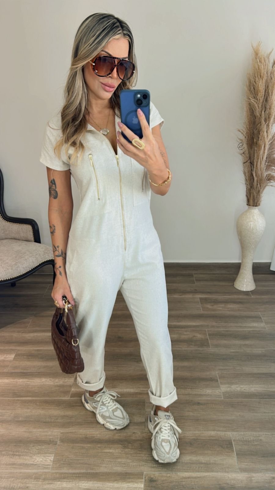 Macacão Santorini De Linho e Elastano + Brinde Exclusivo