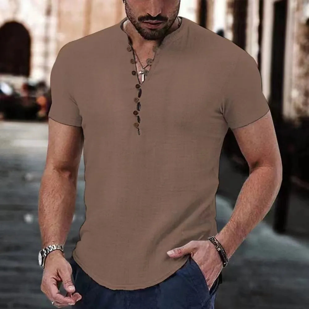 Camisa masculina de Botão