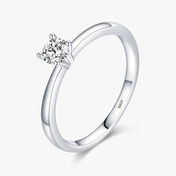 Anel em Prata 925 Solitário Clássico