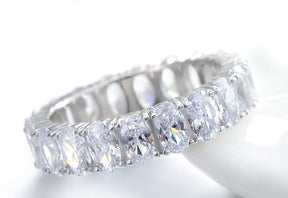 Anel em Prata 925 Zircônia Oval