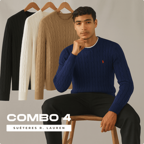 |Combo 4| - Suéteres Ralph L. em Tecido Premium