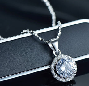 Colar em Prata 925 Luxury Redondo Zircônia